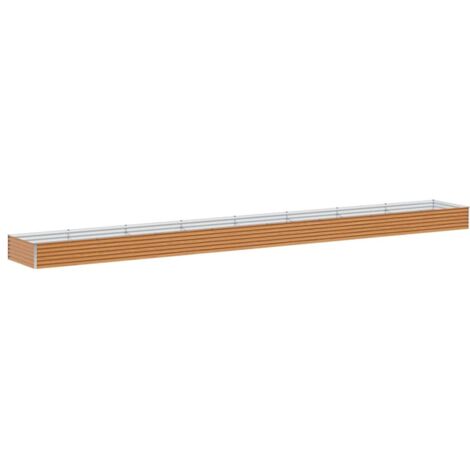 Hochbeet Hellbraun 775 x 100 x 36 cm Verzinkter Stahl vidaXL