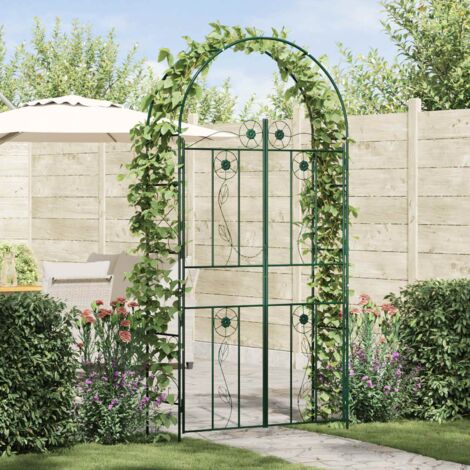 Gartenbogen Uni Grün 115 x 37 x 226 cm vidaXL