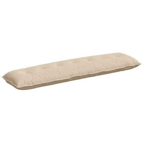 Rückenkissen Creme 200 x 50 cm Mikrofaserstoff vidaXL