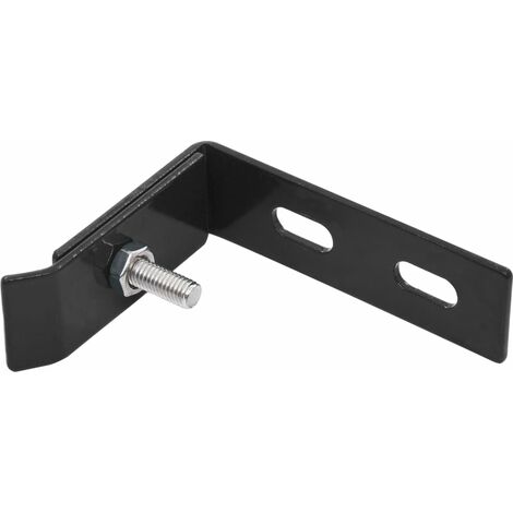 Set aus 10 anthrazitfarbenen Wandwinkelverbindern