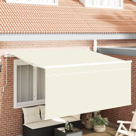 Einziehbare Markise Creme 300 x 200 cm Polyester und Aluminium vidaXL (1/5)