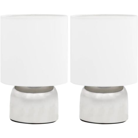 Tischlampen 2 Stk. Touch-Sensor Weiß E14 vidaXL