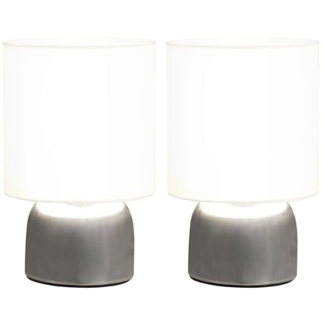 Tischlampen 2 Stk. Touch-Sensor Weiß E14 vidaXL