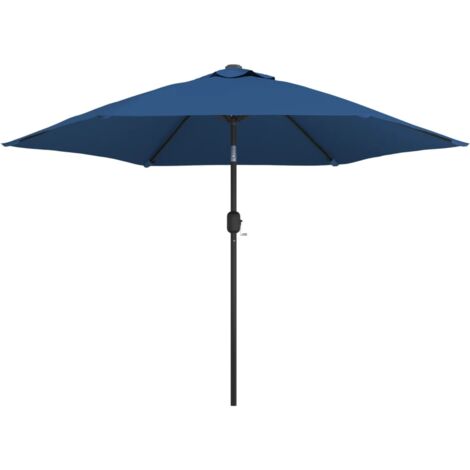 Sonnenschirm mit Metall-Mast 300 cm Azurblau vidaXL