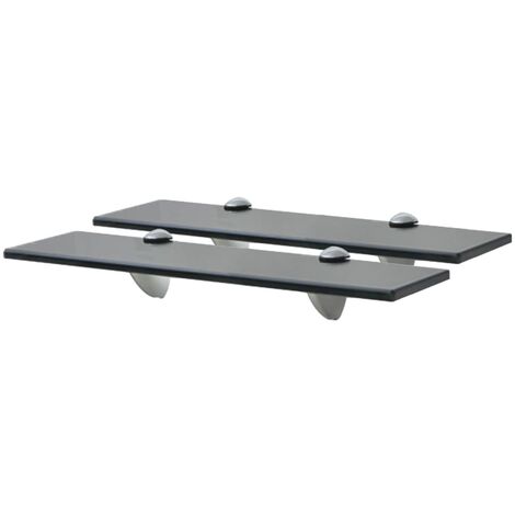 vidaXL Floating Shelves 2 pcs Glass 40x10 cm 8 mm (243763x2)