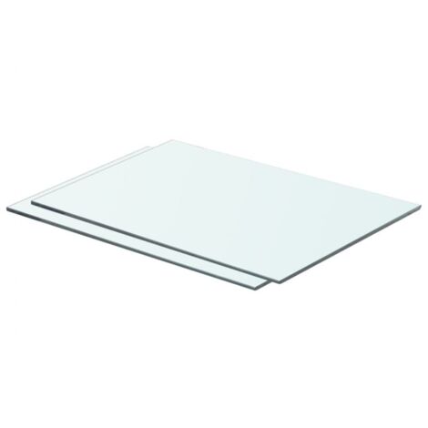 Regalböden 2 Stk. Glas Transparent 50x30 cm vidaXL