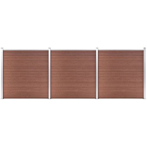 vidaXL Gartenzaun WPC 526x186 cm Braun