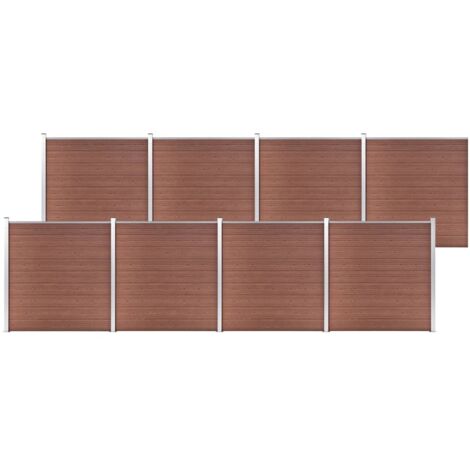 Zaun aus WPC 1391x186 cm Braun