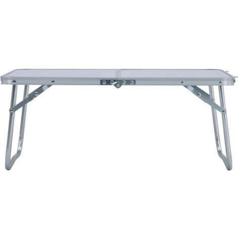 Klappbarer Campingtisch Weiß Aluminium 60 x 40 cm vidaXL
