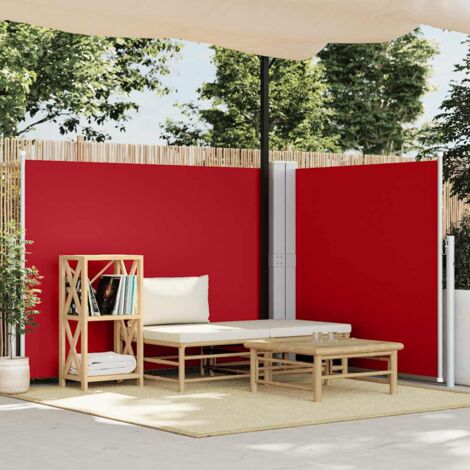 Ausziehbare Seitenmarkise Rot 140 x 600 cm vidaXL