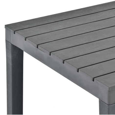 Gartentisch Anthrazit 78x78x72 cm Kunststoff vidaXL