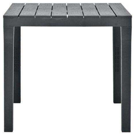 Gartentisch Anthrazit 78x78x72 cm Kunststoff vidaXL