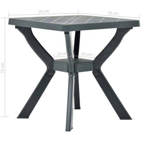 Bistrotisch Grün 70x70x72 cm Kunststoff vidaXL
