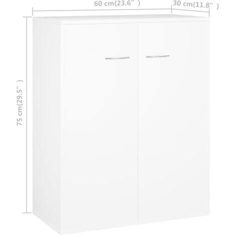 Sideboard Weiß 60x30x75 cm Holzwerkstoff vidaXL