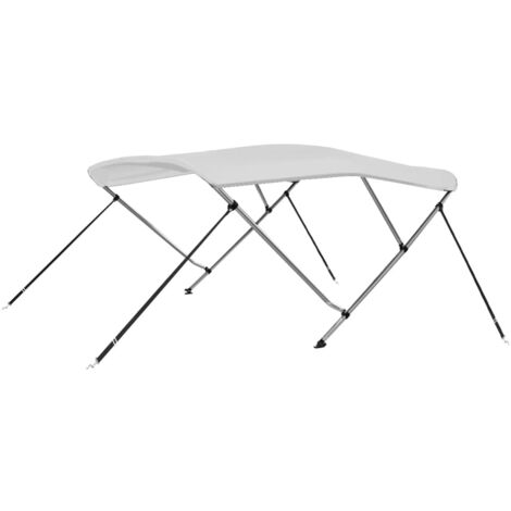 3-Bow Bimini Top Weiß 183x180x137 cm vidaXL