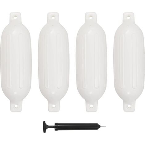 Bootsfender 4 Stk. Weiß 58,5 x 16,5 cm PVC vidaXL (1/5)