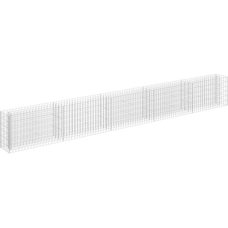 Gabionen-Hochbeet Verzinkter Stahl 450×30×60 cm vidaXL