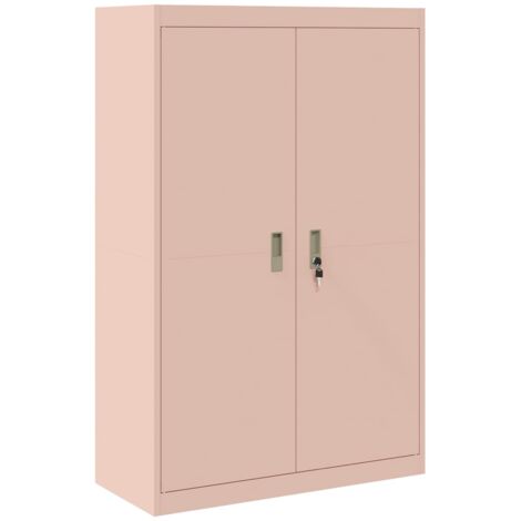 Aufbewahrungsschrank Rosa 90 x 40 x 140 cm Stahl vidaXL