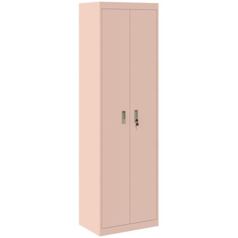 Aufbewahrungsschrank Rosa 60 x 40 x 200 cm Stahl vidaXL (1/5)