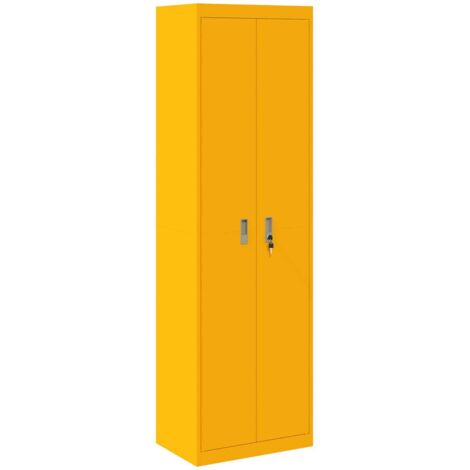 Aufbewahrungsschrank Senfgelb 60 x 40 x 200 cm Stahl vidaXL