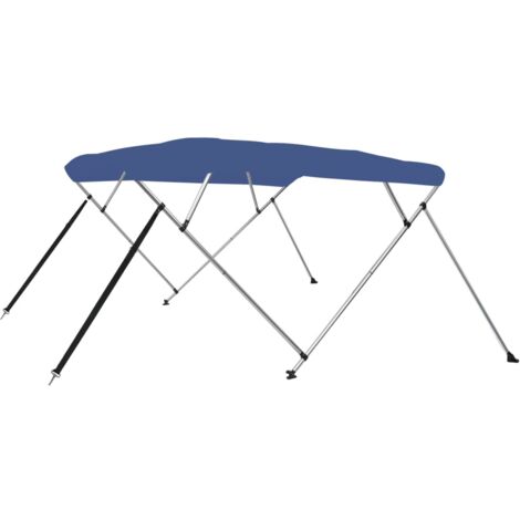 4-Bow Bimini Top Blau 243x196x137 cm vidaXL