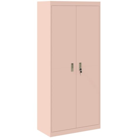 Aufbewahrungsschrank Rosa 80 x 40 x 180 cm Stahl vidaXL