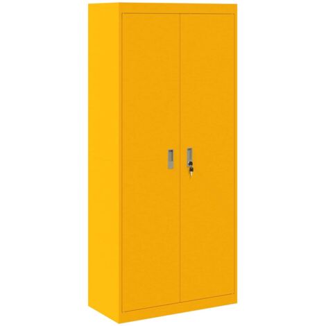 Aufbewahrungsschrank Senfgelb 80 x 40 x 180 cm Stahl vidaXL