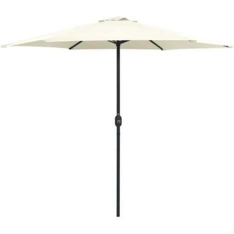 Sonnenschirm mit Aluminium-Mast 270x246 cm Sandweiß vidaXL