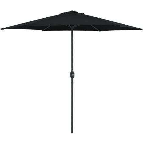 Sonnenschirm mit Aluminium-Mast 270x246 cm Schwarz vidaXL