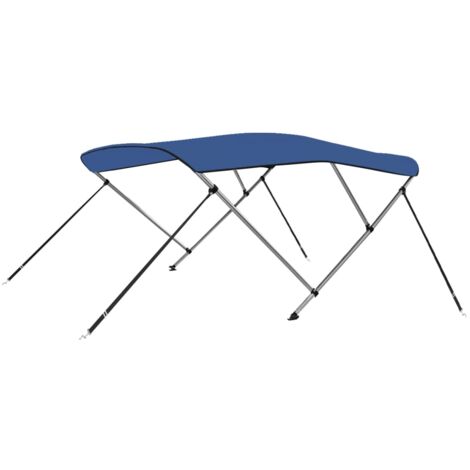 3-Bow Bimini Top Blau 183x140x137 cm vidaXL