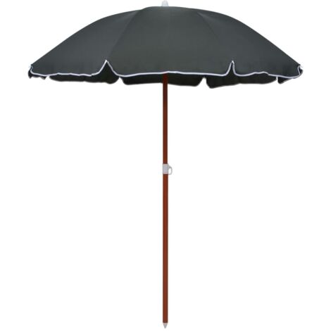 Sonnenschirm mit Stahl-Mast 180 cm Anthrazit vidaXL (1/5)