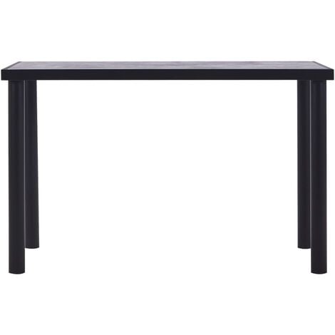 Esstisch Schwarz und Betongrau 120 x 60 x 75 cm MDF vidaXL