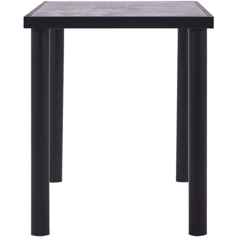 Esstisch Schwarz und Betongrau 120 x 60 x 75 cm MDF vidaXL