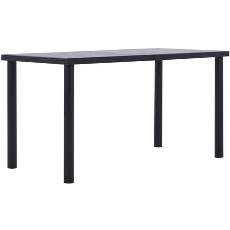 Esstisch Schwarz und Betongrau 140 x 70 x 75 cm MDF vidaXL