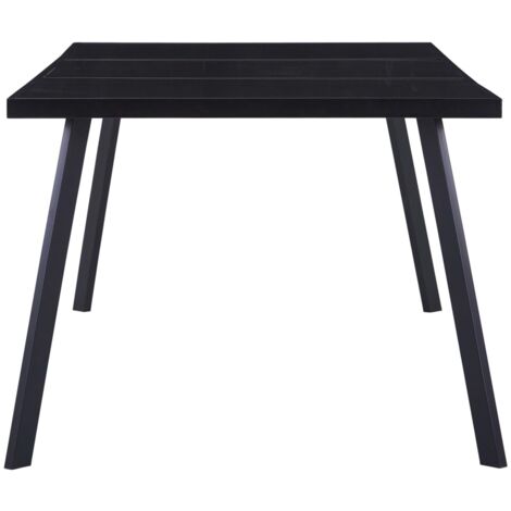 Esstisch Schwarz 200 x 100 x 75 cm Hartglas vidaXL