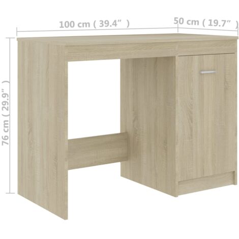 Schreibtisch Sonoma-Eiche 100x50x76 cm Holzwerkstoff vidaXL