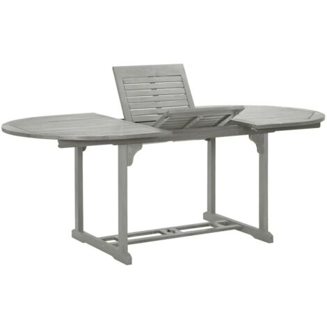 Gartentisch Grau 200x100x75 cm Massivholz Akazie vidaXL