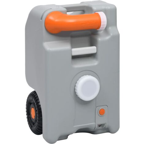 Camping-Wassertank mit Rollen 25 L Grau vidaXL