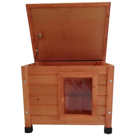 @Pet Outdoor Katzenhaus 57x45x43 cm Holz Braun @Pet