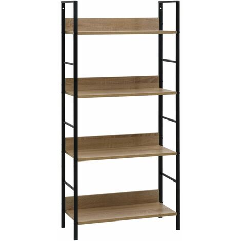 Bücherregal 4 Regalböden Eiche 60×27,6×124,5 cm Holzwerkstoff vidaXL