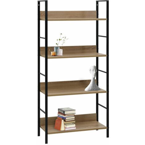Bücherregal 4 Regalböden Eiche 60×27,6×124,5 cm Holzwerkstoff vidaXL