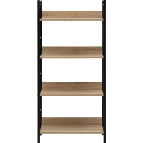 Bücherregal 4 Regalböden Eiche 60×27,6×124,5 cm Holzwerkstoff vidaXL