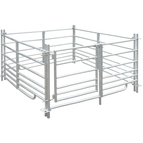 4-Seiten Schafgehege Verzinkter Stahl 137 x 137 x 92 cm