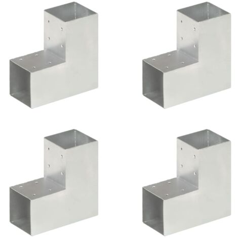 Pfostenverbinder 4 Stk. L-Form Verzinktes Metall 91 x 91 mm vidaXL