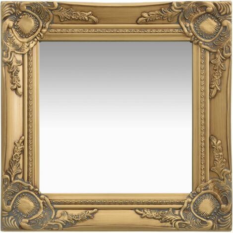 Wandspiegel im Barock-Stil 40x40 cm Golden vidaXL