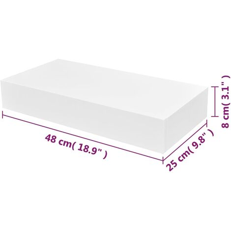 Wandregal mit Schublade MDF Weiß vidaXL