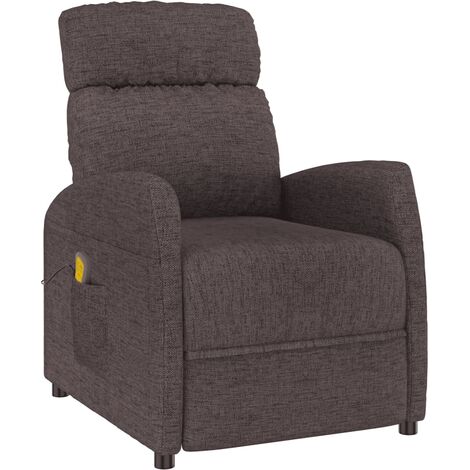 Massagesessel Dunkelbraun Stoff vidaXL (1/5)