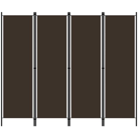 4-tlg. Raumteiler Braun 200x180 cm vidaXL