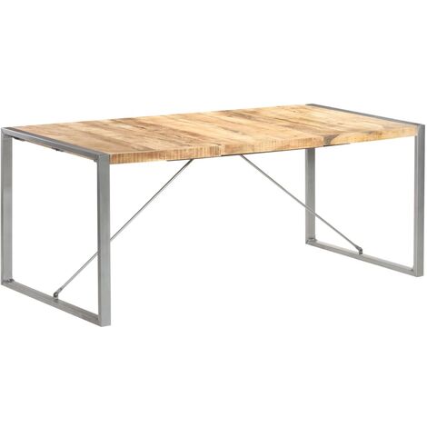 Esstisch 180x90x75 cm Raues Mango-Massivholz vidaXL