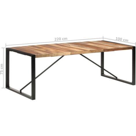 Esstisch 220x100x75 cm Massivholz vidaXL
